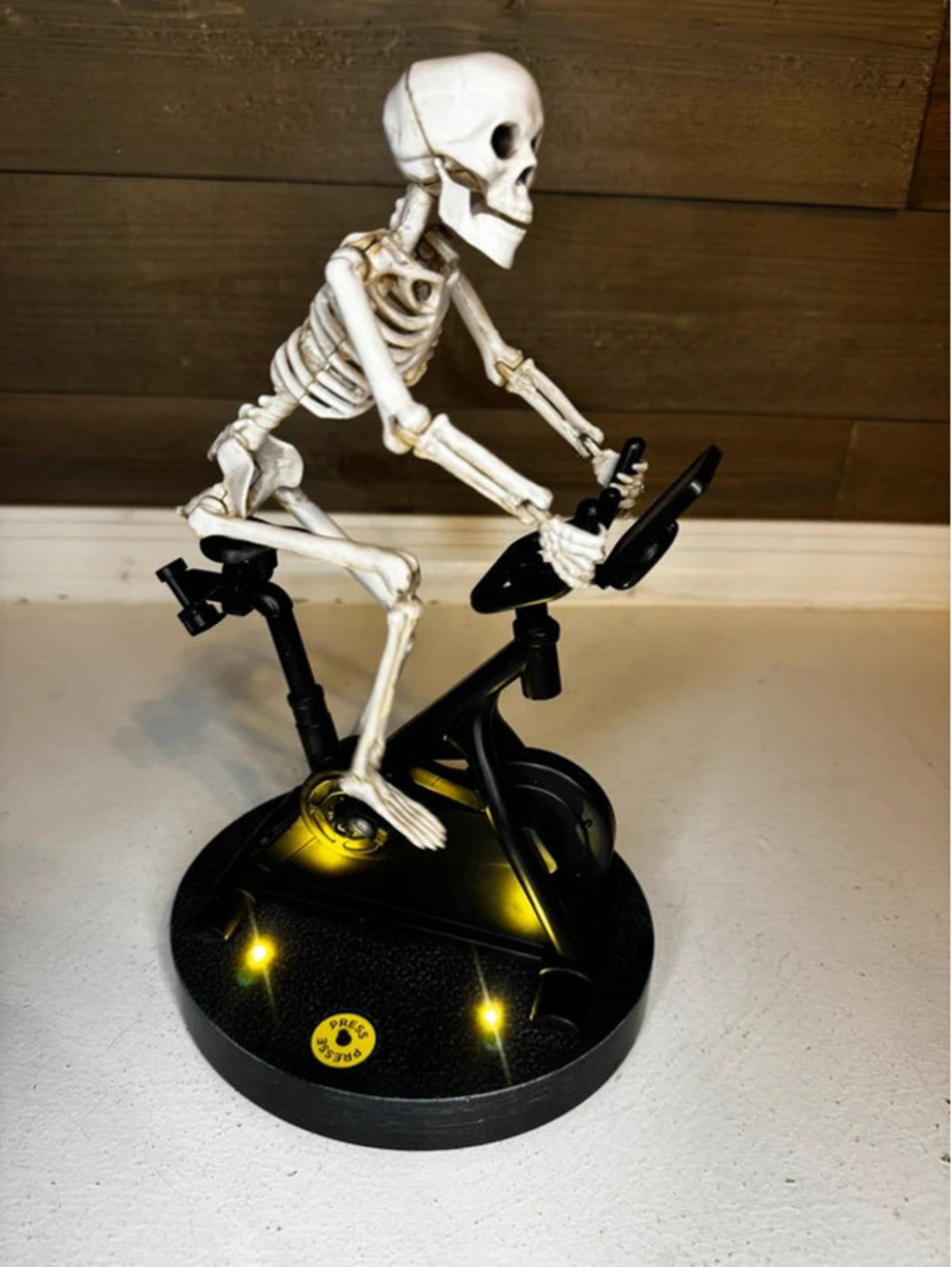 Skeleton Spin Bike Animated - Plays C+C Music Factory Gonna Make You Sweat